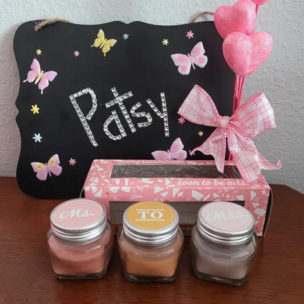 MR TO MRS  Filled Glass Candles/Bougies